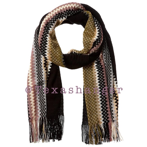 NWT Missoni Striped Pattern Multicolor Scarf - Picture 4 of 9